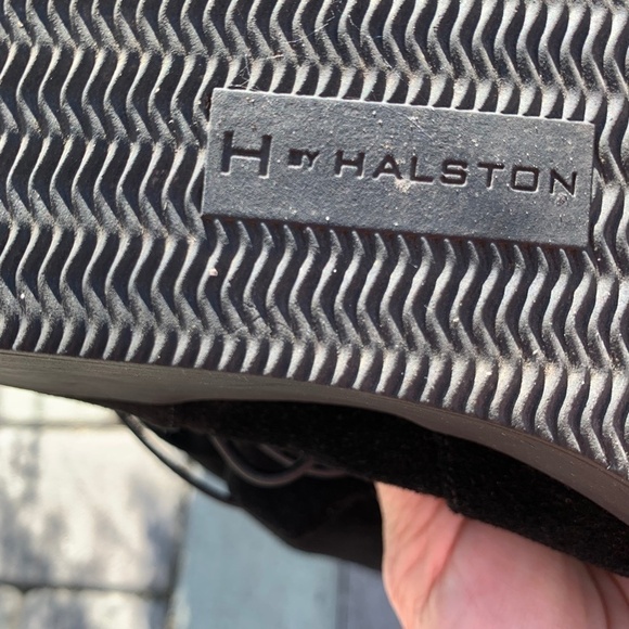 H By Halston Liz Wedge Winter Snow Boot Black Suede NEW 8.5 - Picture 7 of 12